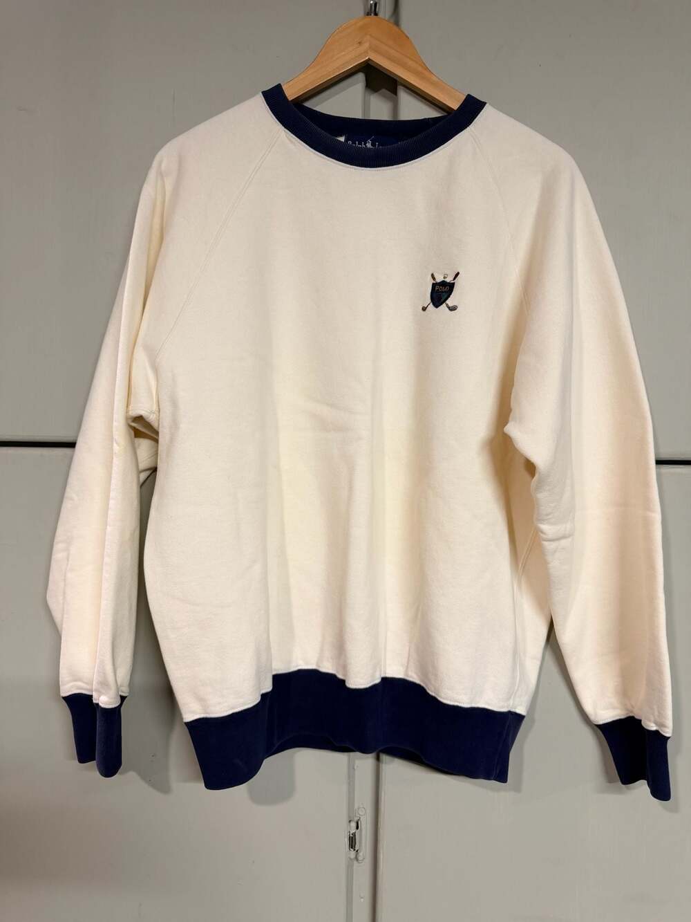 Vintage Ralph Lauren Polo Crewneck Sweatshirt with Embroidered Crest Logo